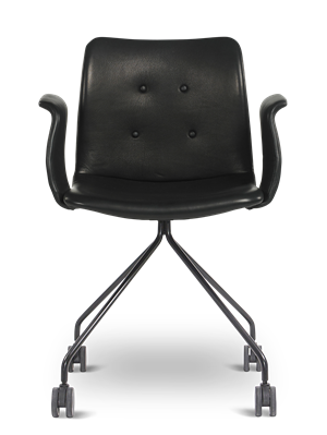 Bent Hansen Primum Office Chair w. Armrests And Wheels Black/Black